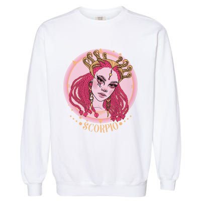 Zodiac Scorpio Scorpion Goddess Queen Garment-Dyed Sweatshirt