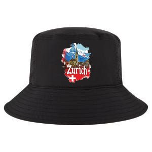 Zurich Switzerland Swiss Flag City Souvenir Cool Comfort Performance Bucket Hat