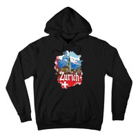 Zurich Switzerland Swiss Flag City Souvenir Hoodie