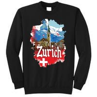 Zurich Switzerland Swiss Flag City Souvenir Sweatshirt