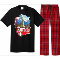 Zurich Switzerland Swiss Flag City Souvenir Pajama Set