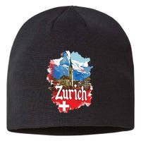 Zurich Switzerland Swiss Flag City Souvenir Sustainable Beanie