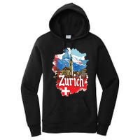 Zurich Switzerland Swiss Flag City Souvenir Women's Pullover Hoodie