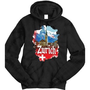 Zurich Switzerland Swiss Flag City Souvenir Tie Dye Hoodie