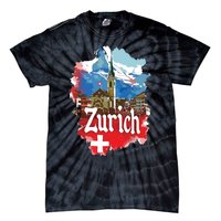 Zurich Switzerland Swiss Flag City Souvenir Tie-Dye T-Shirt