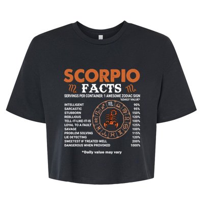 Zodiac Sign Scorpio Facts Gift Bella+Canvas Jersey Crop Tee