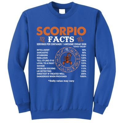 Zodiac Sign Scorpio Facts Gift Sweatshirt