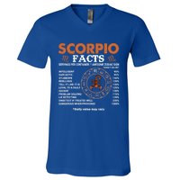 Zodiac Sign Scorpio Facts Gift V-Neck T-Shirt