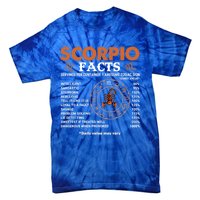 Zodiac Sign Scorpio Facts Gift Tie-Dye T-Shirt