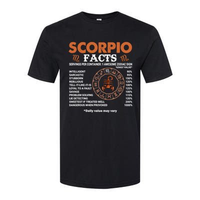 Zodiac Sign Scorpio Facts Gift Softstyle CVC T-Shirt