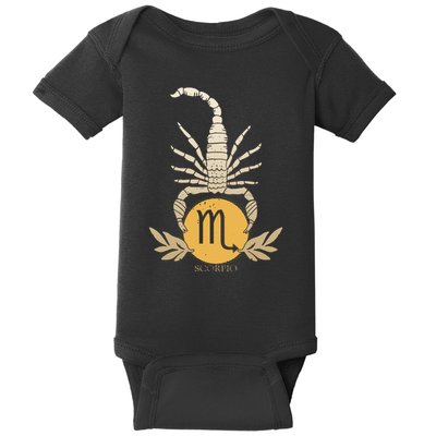 Zodiac Scorpio Scorpion Symbol Baby Bodysuit