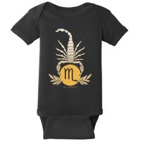 Zodiac Scorpio Scorpion Symbol Baby Bodysuit