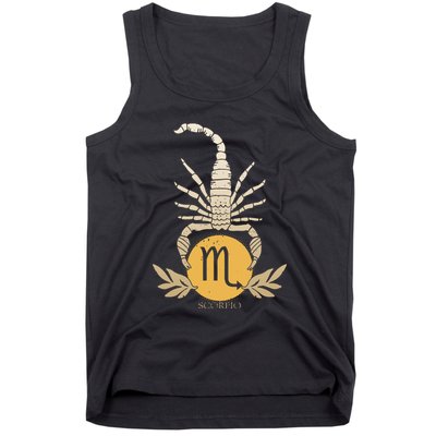 Zodiac Scorpio Scorpion Symbol Tank Top