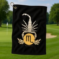 Zodiac Scorpio Scorpion Symbol Golf Towel