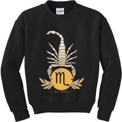 Zodiac Scorpio Scorpion Symbol Kids Sweatshirt