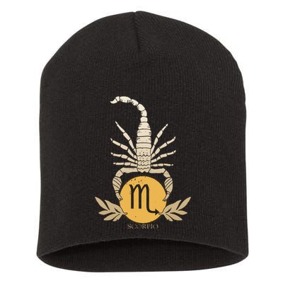 Zodiac Scorpio Scorpion Symbol Short Acrylic Beanie