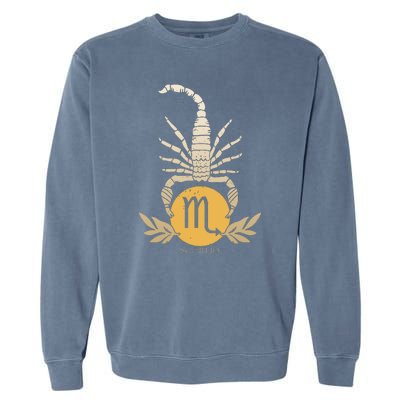 Zodiac Scorpio Scorpion Symbol Garment-Dyed Sweatshirt