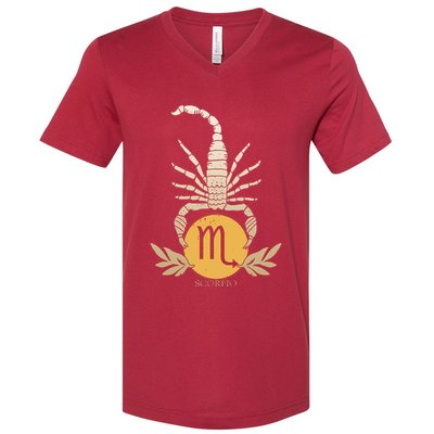 Zodiac Scorpio Scorpion Symbol V-Neck T-Shirt