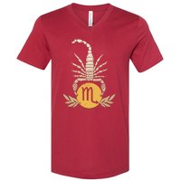 Zodiac Scorpio Scorpion Symbol V-Neck T-Shirt