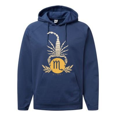 Zodiac Scorpio Scorpion Symbol Performance Fleece Hoodie