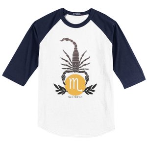 Zodiac Scorpio Scorpion Symbol Baseball Sleeve Shirt