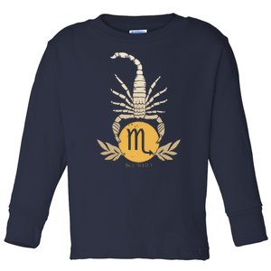 Zodiac Scorpio Scorpion Symbol Toddler Long Sleeve Shirt