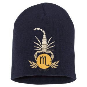 Zodiac Scorpio Scorpion Symbol Short Acrylic Beanie