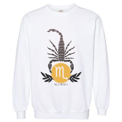 Zodiac Scorpio Scorpion Symbol Garment-Dyed Sweatshirt