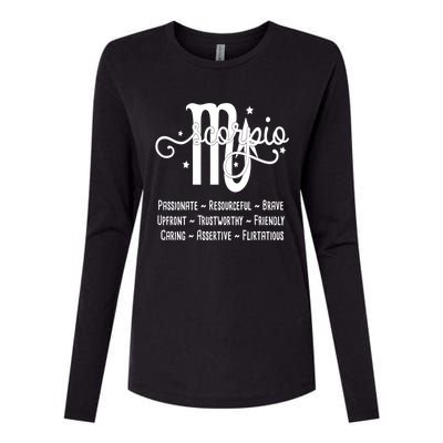 Zodiac Sign Scorpio Gift Womens Cotton Relaxed Long Sleeve T-Shirt