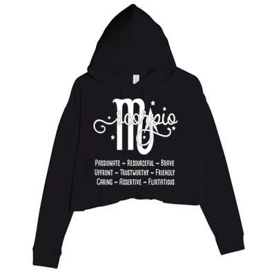 Zodiac Sign Scorpio Gift Crop Fleece Hoodie