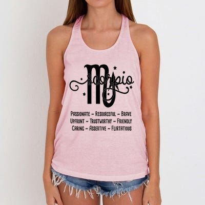 Zodiac Sign Scorpio Gift Women's Knotted Racerback Tank