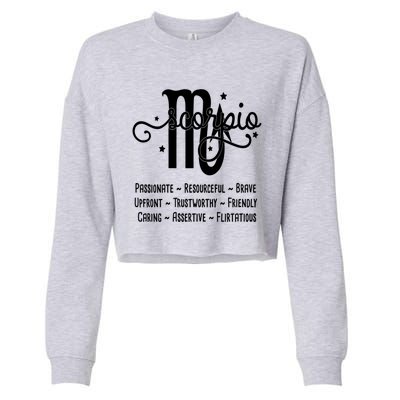 Zodiac Sign Scorpio Gift Cropped Pullover Crew