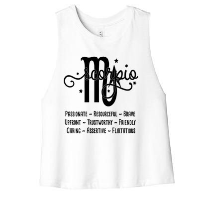 Zodiac Sign Scorpio Gift Women's Racerback Cropped Tank