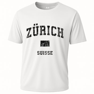 Zurich Switzerland Suisse Vintage Athletic Sports Design Performance Shirt