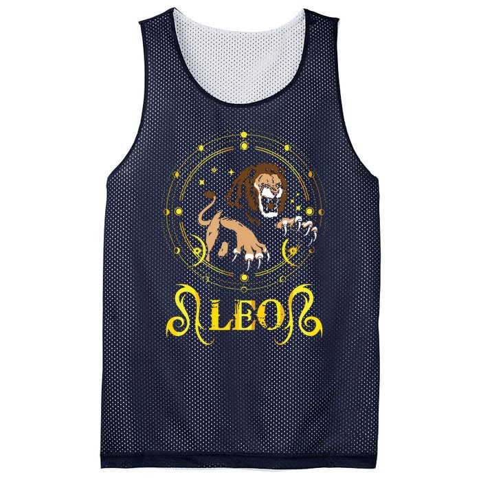 Zodiac Sign Symbol Horoscope Lion Leo Mesh Reversible Basketball Jersey Tank