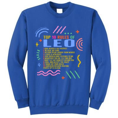 Zodiac Sign Top 10 Rules Of Leo Sunflower Astrology Lover Gift Sweatshirt