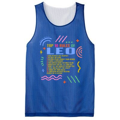 Zodiac Sign Top 10 Rules Of Leo Sunflower Astrology Lover Gift Mesh Reversible Basketball Jersey Tank