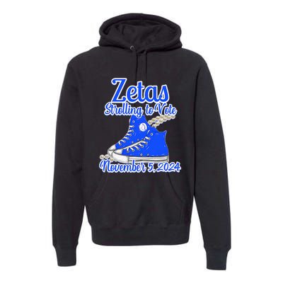 Zetas Strolling To Vote November 5 2024 Premium Hoodie