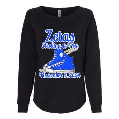 Zetas Strolling To Vote November 5 2024 Womens California Wash Sweatshirt