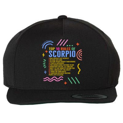 Zodiac Sign Top 10 Rules Of Scorpio Sunflower Astrology Love Meaningful Gift Wool Snapback Cap