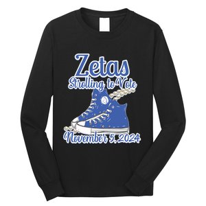 Zetas Strolling To Vote November 5 2024 Chucks Long Sleeve Shirt