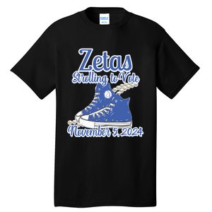 Zetas Strolling To Vote November 5 2024 Chucks Tall T-Shirt