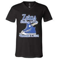 Zetas Strolling To Vote November 5 2024 Chucks V-Neck T-Shirt