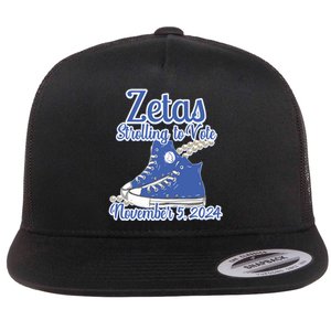 Zetas Strolling To Vote November 5 2024 Chucks Flat Bill Trucker Hat