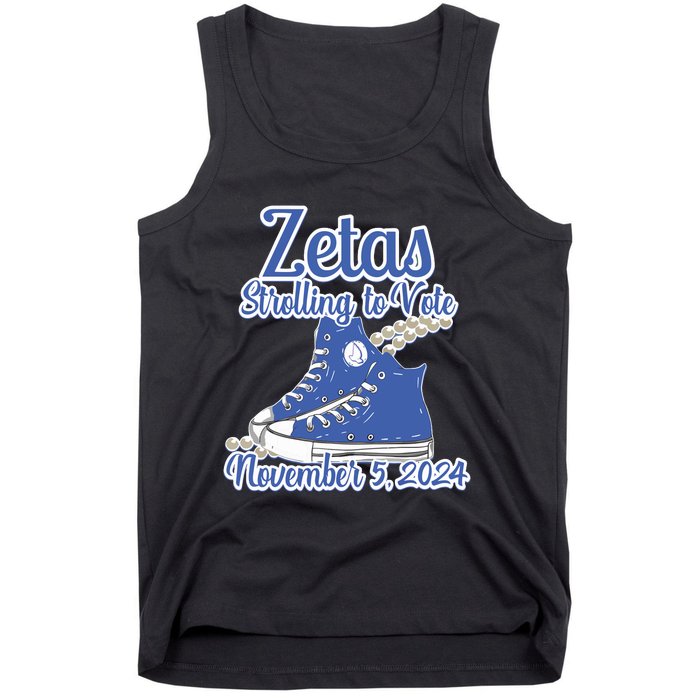 Zetas Strolling To Vote November 5 2024 Chucks Tank Top