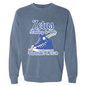 Zetas Strolling To Vote November 5 2024 Chucks Garment-Dyed Sweatshirt