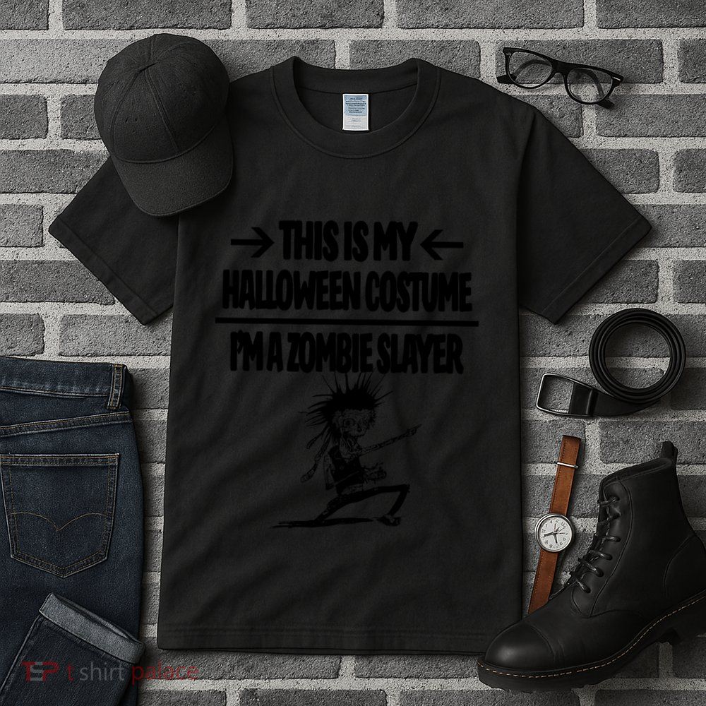 Zombie Slayer This Is My Halloween Costume Easy Idea Tall T-Shirt