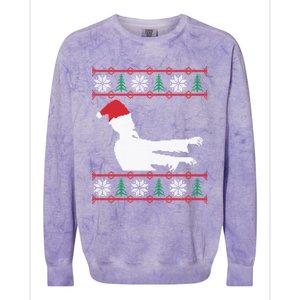 Zombie Santa Ugly Christmas Colorblast Crewneck Sweatshirt