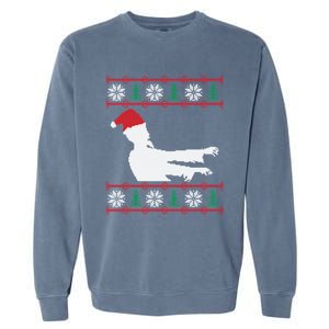 Zombie Santa Ugly Christmas Garment-Dyed Sweatshirt