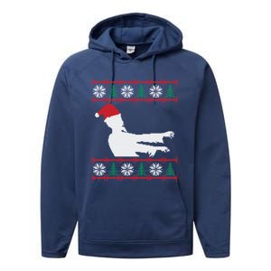 Zombie Santa Ugly Christmas Performance Fleece Hoodie